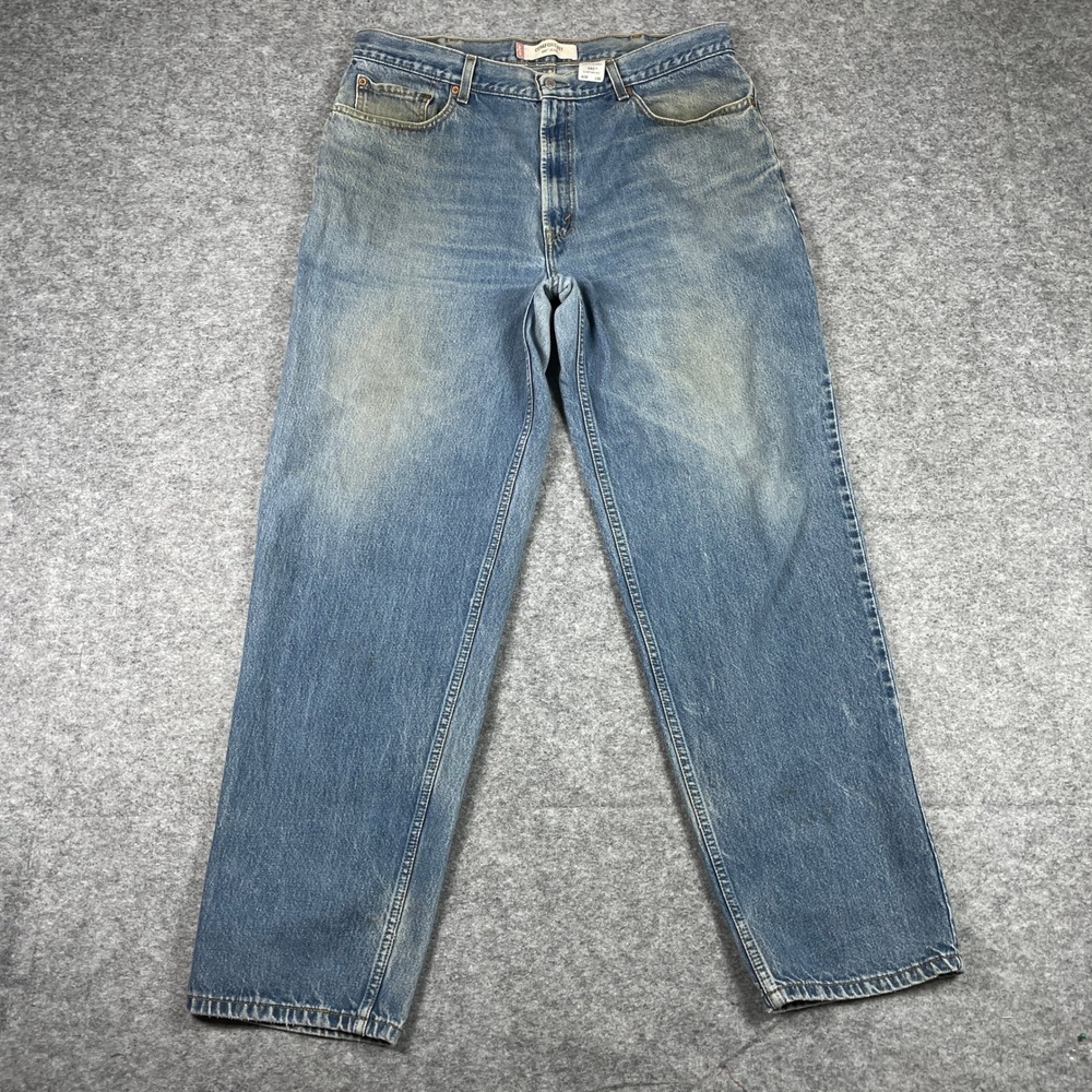 Vintage Levis Jeans Mens 38x34 Blue 560 Comfort Fit Tapered Leg Baggy Denim